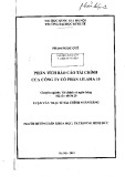 Luận văn Thạc sỹ Tài chính Ngân hàng: Phân tích báo cáo tài chính của Công ty Cổ phần Lilama 10