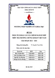 Đề tài nghiên cứu khoa học: Phân tích báo cáo tài chính ngành thép trên thị trường chứng khoán Việt Nam giai đoạn 2021 – 2023